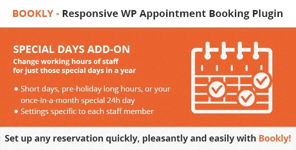 Bookly Special Days (Add-on) v5.3
