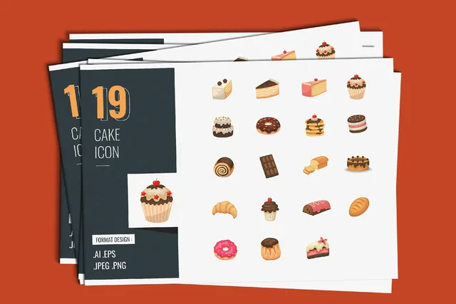 Cake Icon Design Ver.