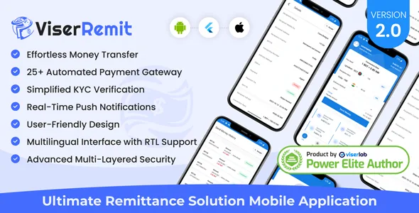 ViserRemit - Cross Platform Ultimate Remittance Solution v2.0