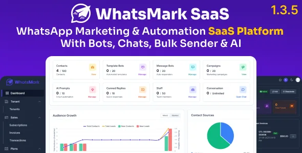 WhatsMarkSaaS - WhatsApp Marketing & Automation SaaS Platform with Bots, Chats, Bulk Sender & AI 2025-12-15